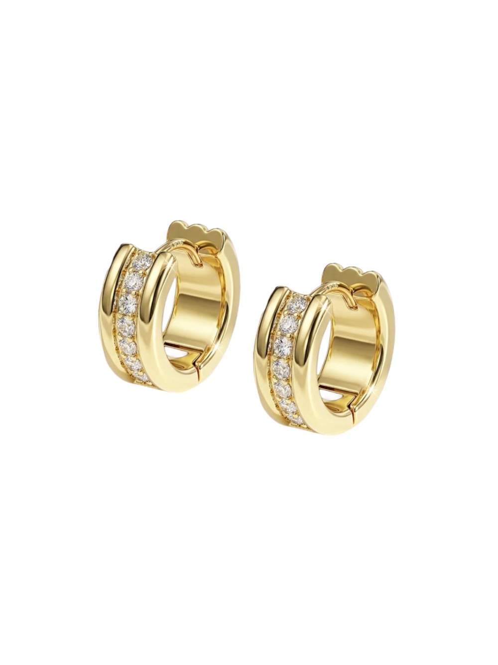 Ana Luisa Asher Triple Pave Huggie Earrings